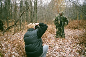 Mike Agrusa in Ghillie Suit copyright Linda Godfrey